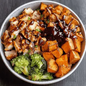 Get ready to enjoy a delicious bowl that combines smoky BBQ chicken with perfectly roasted sweet potatoes! This recipe is not only flavorful but also packed with nutrients. Perfect for meal prep or a cozy dinner, save this pin for an easy weeknight meal idea that everyone will love!