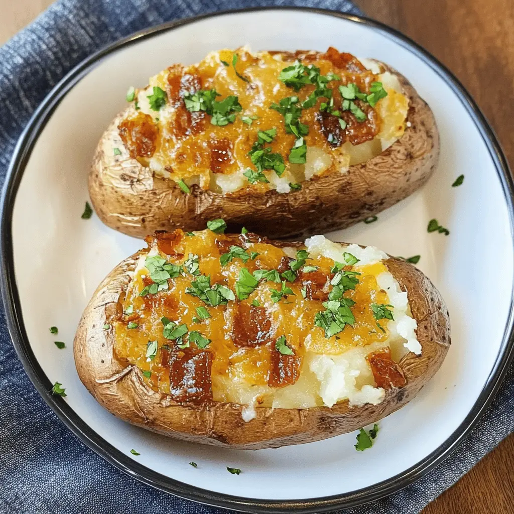 Transform your dinner with these perfect steakhouse baked potatoes! Crispy on the outside and fluffy on the inside, they’re loaded with delicious toppings like sour cream, chives, and cheese. Ideal for pairing with your favorite steak or serving at your next gathering. Save this recipe for a satisfying side that everyone will love!
