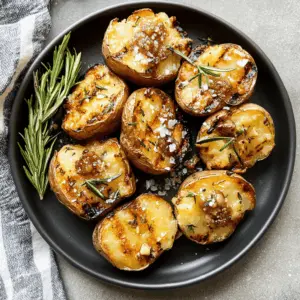 Get ready to enjoy the perfect side dish with these Grilled Garlic Rosemary Smashed Potatoes! Crispy on the outside and fluffy on the inside, they pack a delightful garlic and rosemary flavor that pairs beautifully with any meal. Save this recipe now for your next barbecue or family dinner—your guests will be asking for seconds!