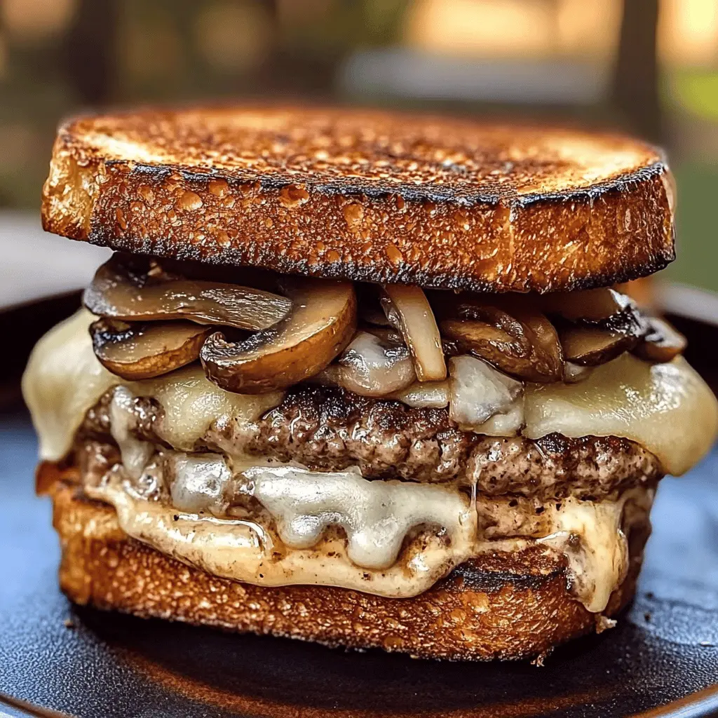 Sizzle your taste buds with this mouthwatering Mushroom Swiss Patty Melt! Juicy, flavorful beef patties topped with melted Swiss cheese and caramelized mushrooms create the ultimate comfort food. Perfect for a family dinner or game day, this easy recipe is a must-save for burger lovers. Don't miss out on making your next meal unforgettable!