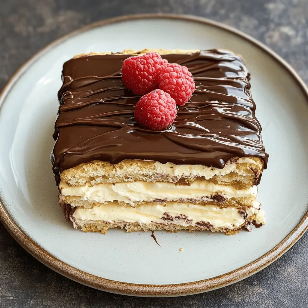 Looking for a delightful dessert that requires no baking? This No-Bake Chocolate Eclair Cake layers creamy vanilla pudding and rich chocolate frosting in a simple yet impressive treat. Perfect for potlucks or family gatherings, it’s an easy way to satisfy your sweet tooth without turning on the oven. Save this recipe to make delicious memories!