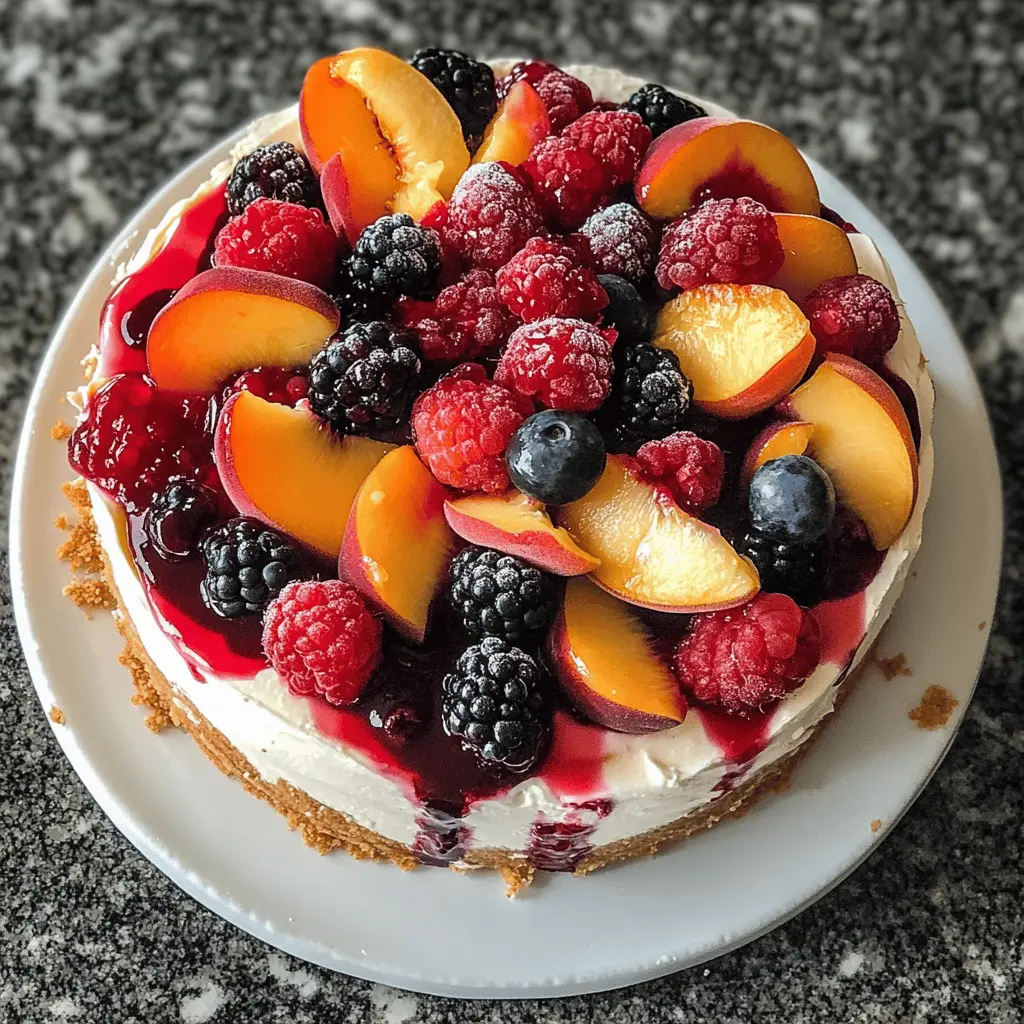 Treat yourself to a delightful Summer Berry and Peach Cheesecake! This creamy dessert features fresh peaches and a colorful mix of berries for a burst of flavor in every bite. Perfect for picnics, gatherings, or a sweet ending to your dinner. Save this recipe to impress your friends and family during hot summer days!