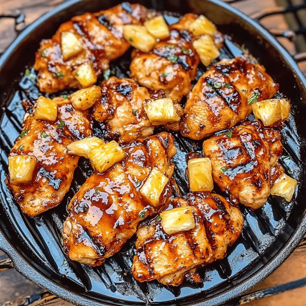Add a twist to your dinner with this Whiskey Pineapple Chicken! It's tender chicken marinated in a sweet and tangy whiskey-pineapple sauce, bursting with flavor. Perfect for grilling or baking, this dish promises to impress family and friends. Save this recipe for your next barbecue or casual get-together, and enjoy a delightful meal that’s easy to make!