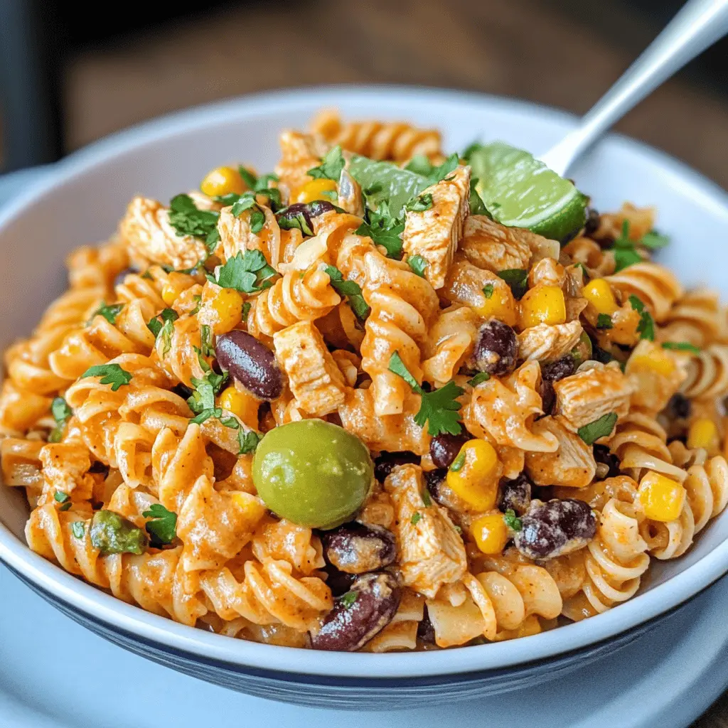 Easy Zesty Chicken Enchilada Pasta Salad