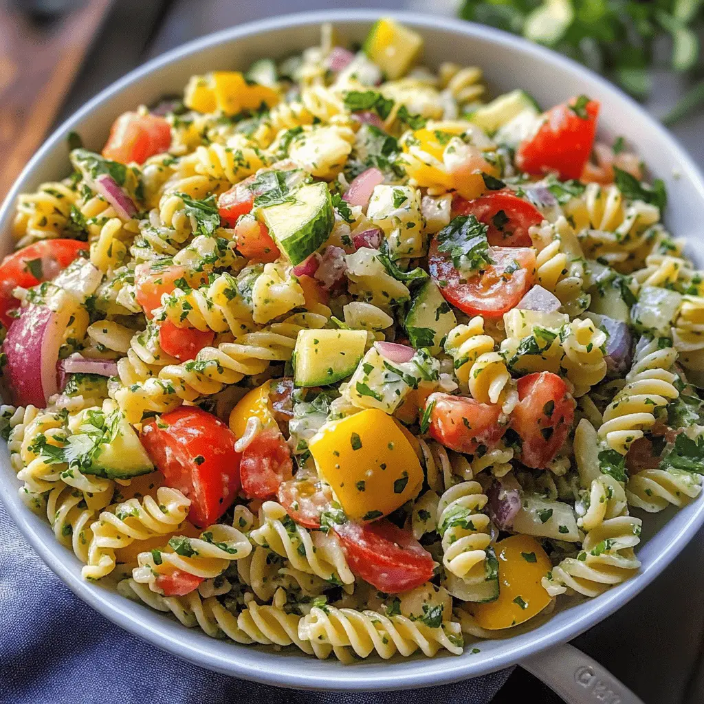 Easy Cilantro Lime Pasta Salad Recipe