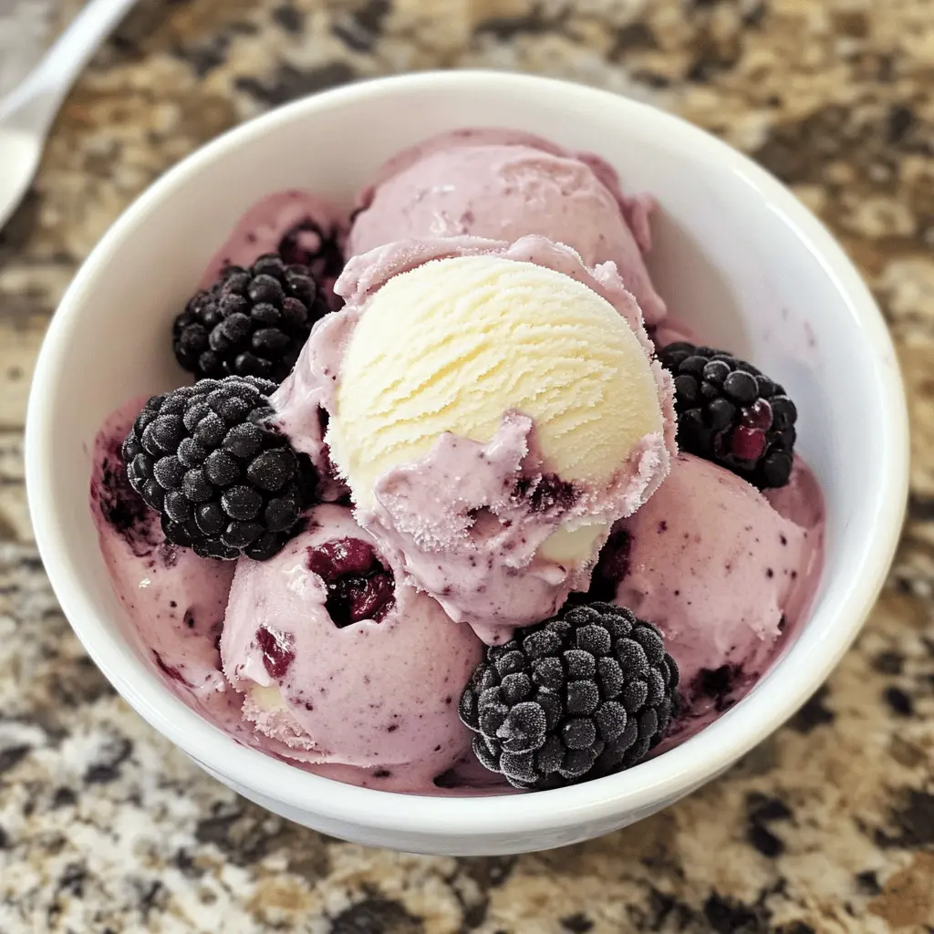 Easy Homemade Blackberry Ice Cream Recipe
