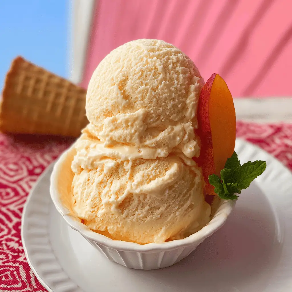 Easy Fresh Georgia Peach Ice Cream Recipe