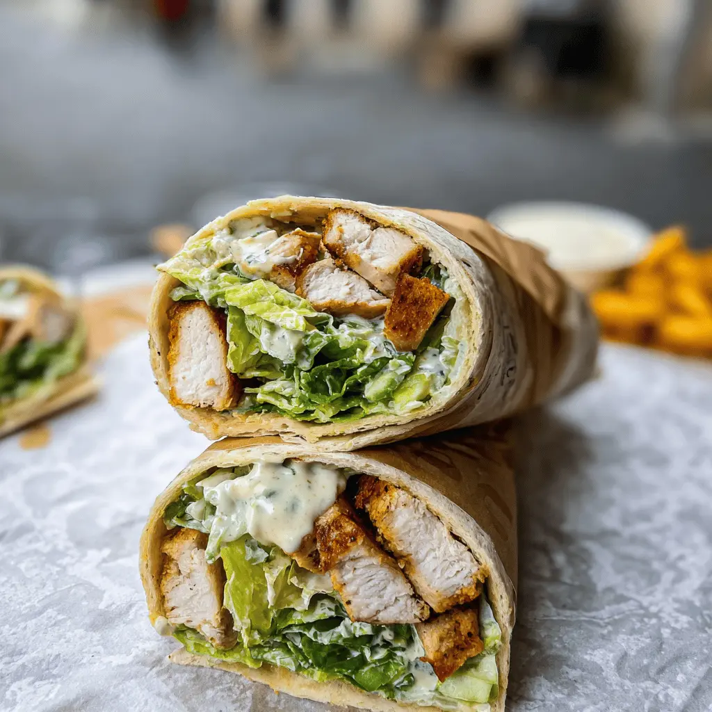 Easy Chicken Caesar Wrap Recipe