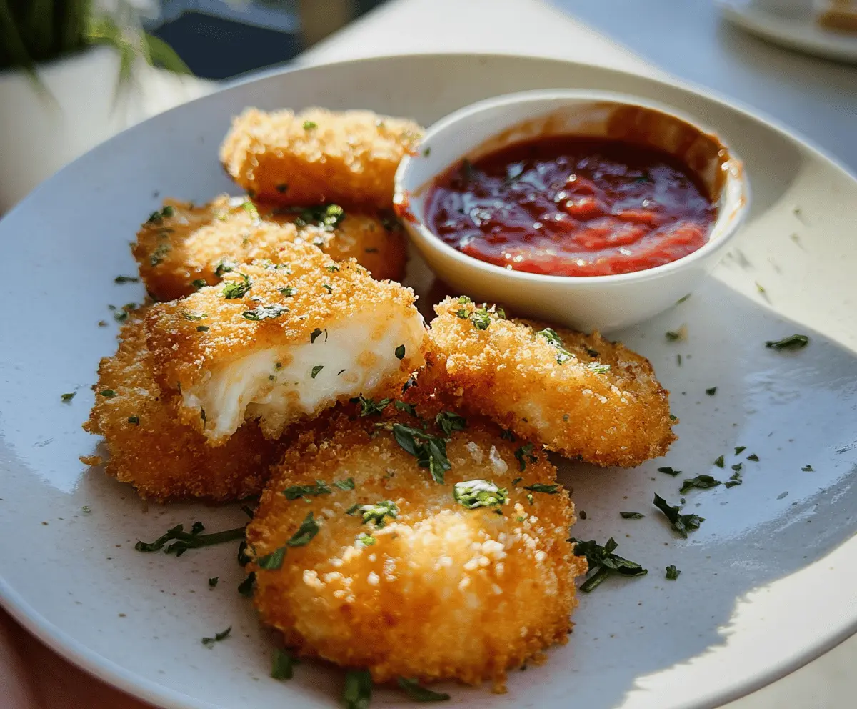 Crispy Blackstone Fried Mozzarella Bites