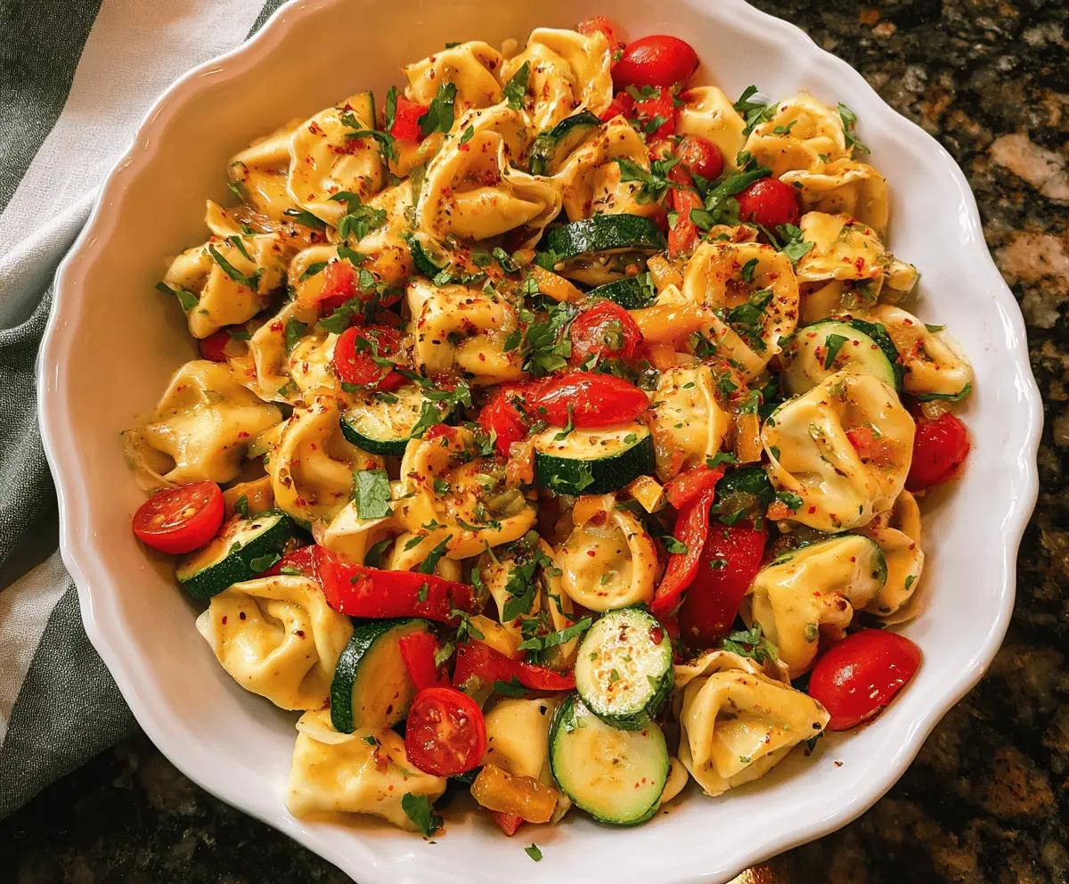 Easy Tortellini with Sautéed Vegetables Recipe