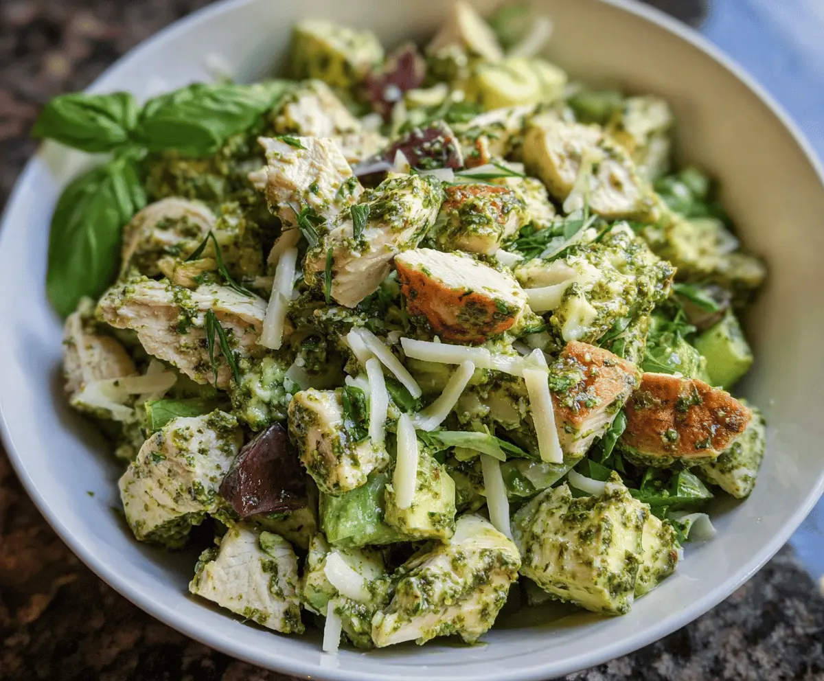 Easy Pesto Chicken Salad Recipe for Lunch