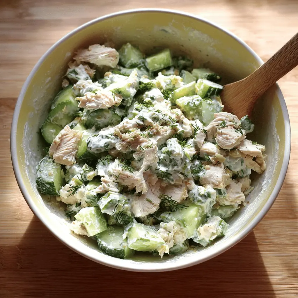Easy Cucumber Dill Greek Yogurt Chicken Salad