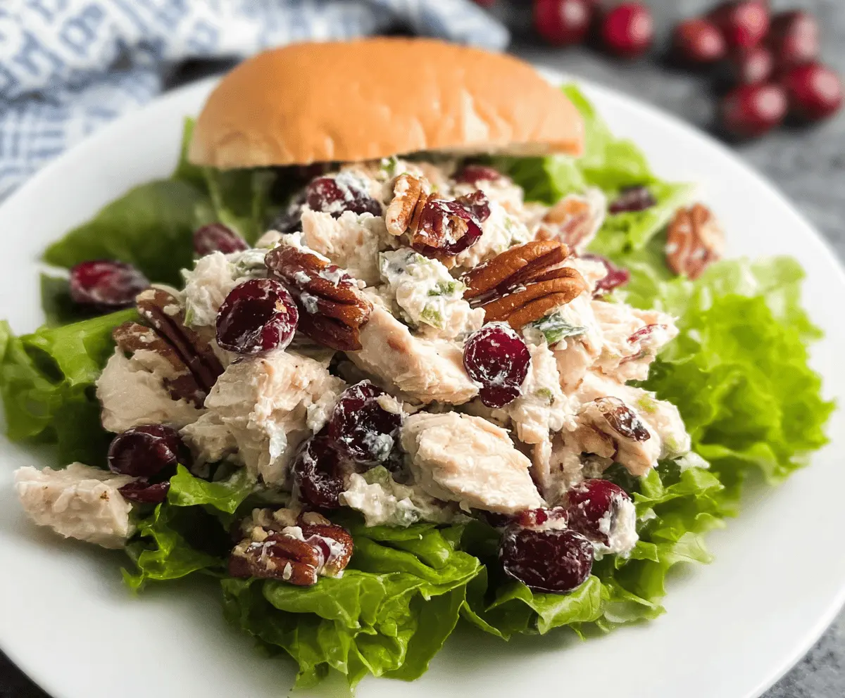 Easy Cranberry Pecan Chicken Salad Recipe