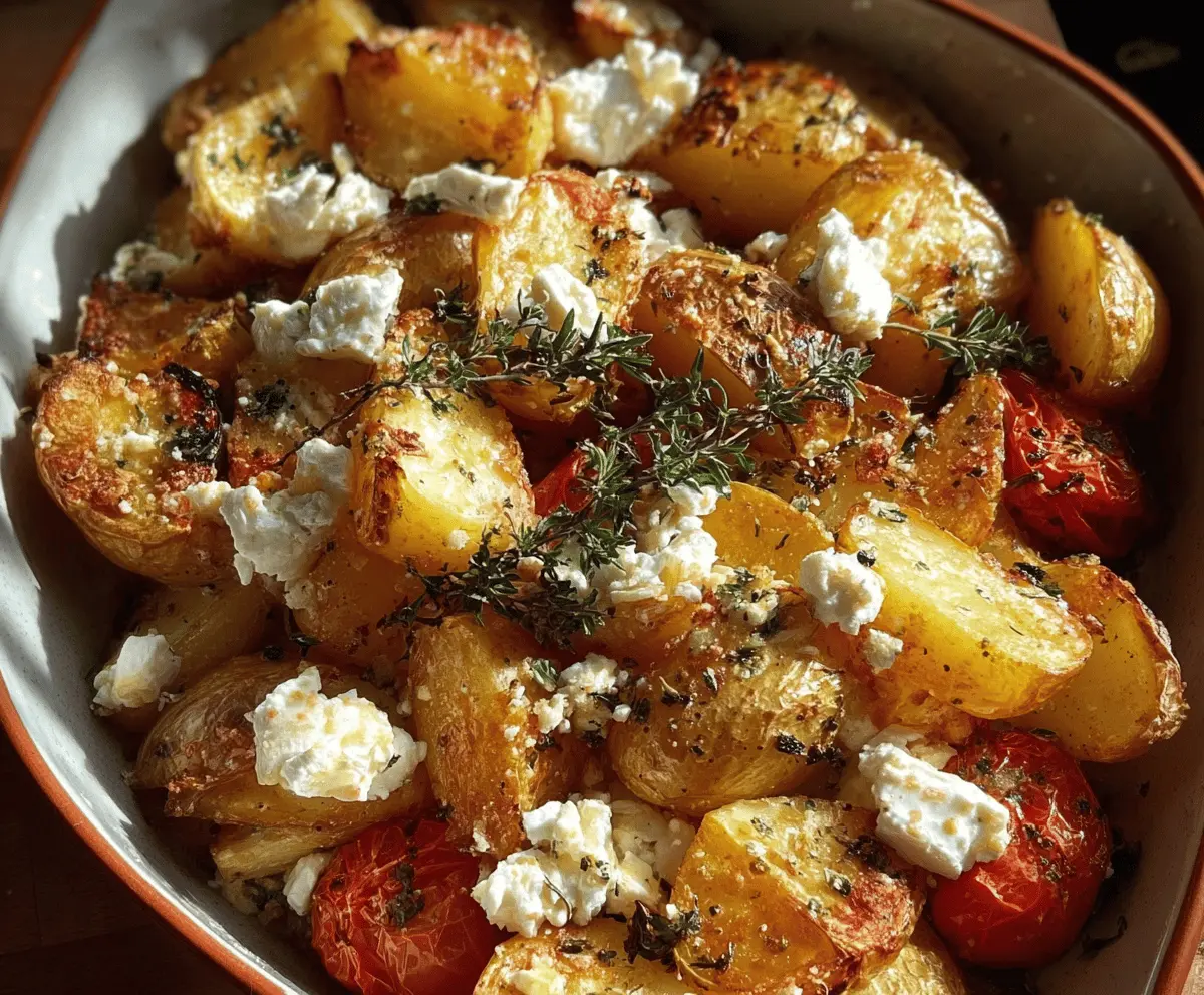 Easy Baked Feta Potatoes Recipe