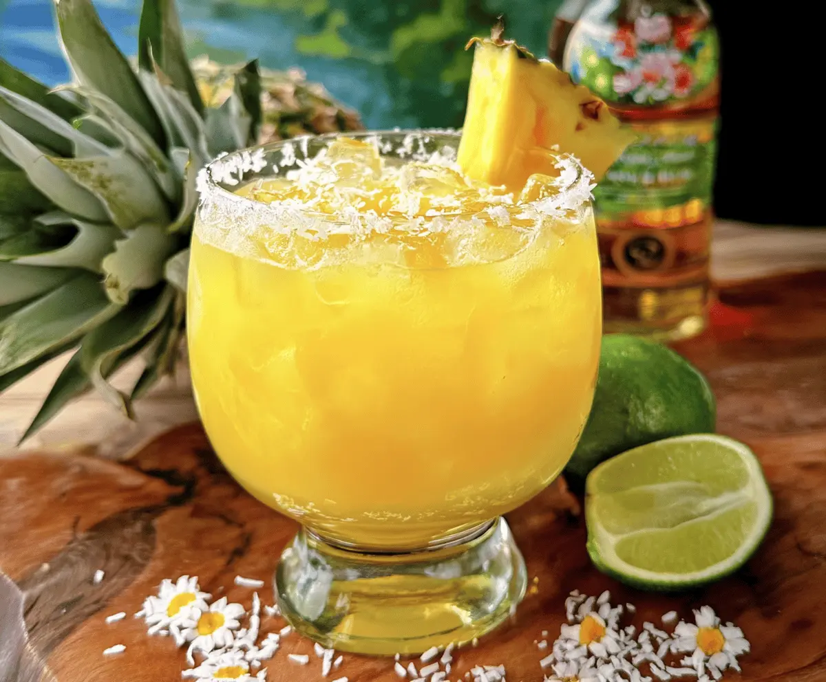 Easy Hawaiian Margarita with Pineapple and Coconut