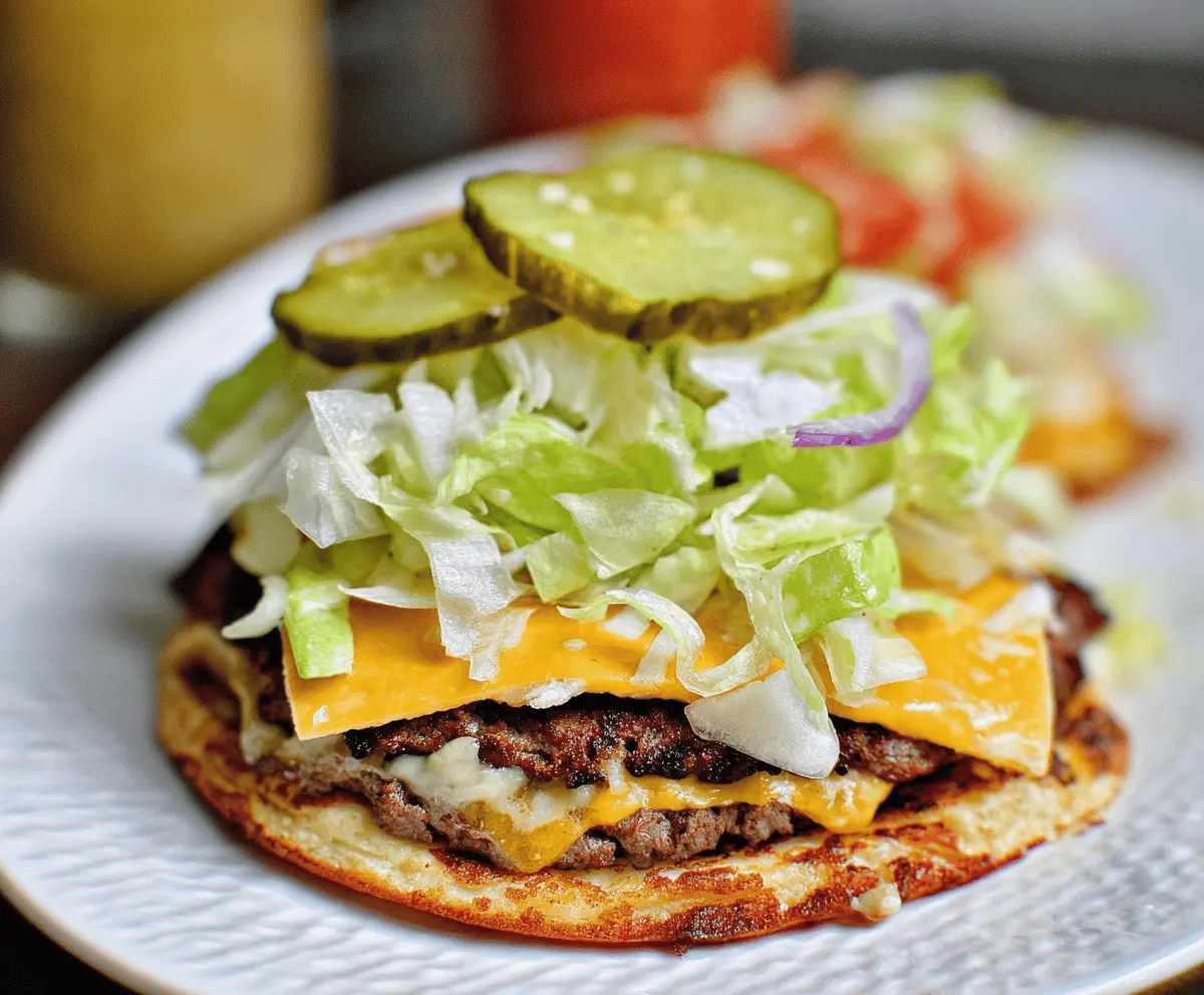 Easy Keto Big Mac Smash Burgers Recipe
