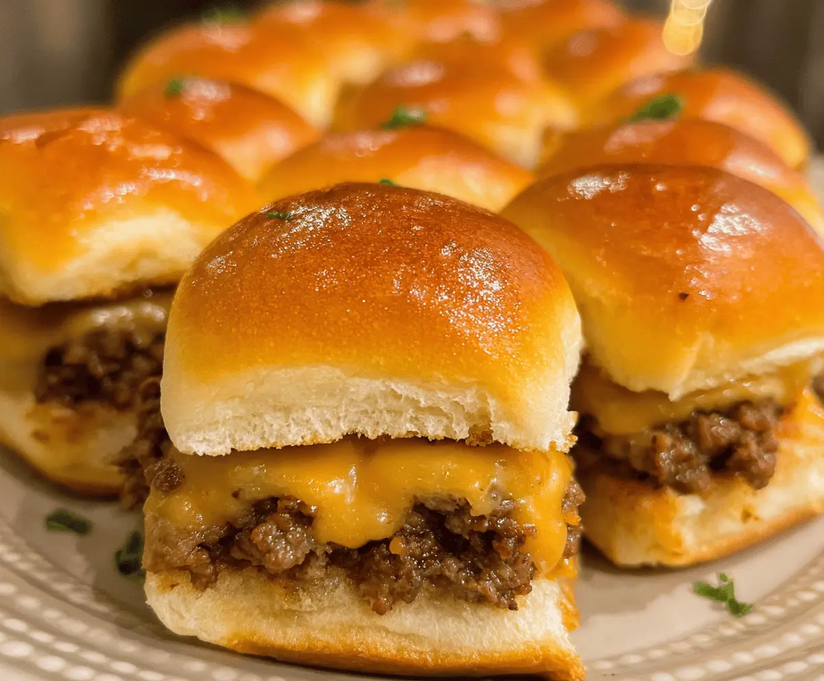 Easy Cheesy Cheeseburger Sliders Recipe