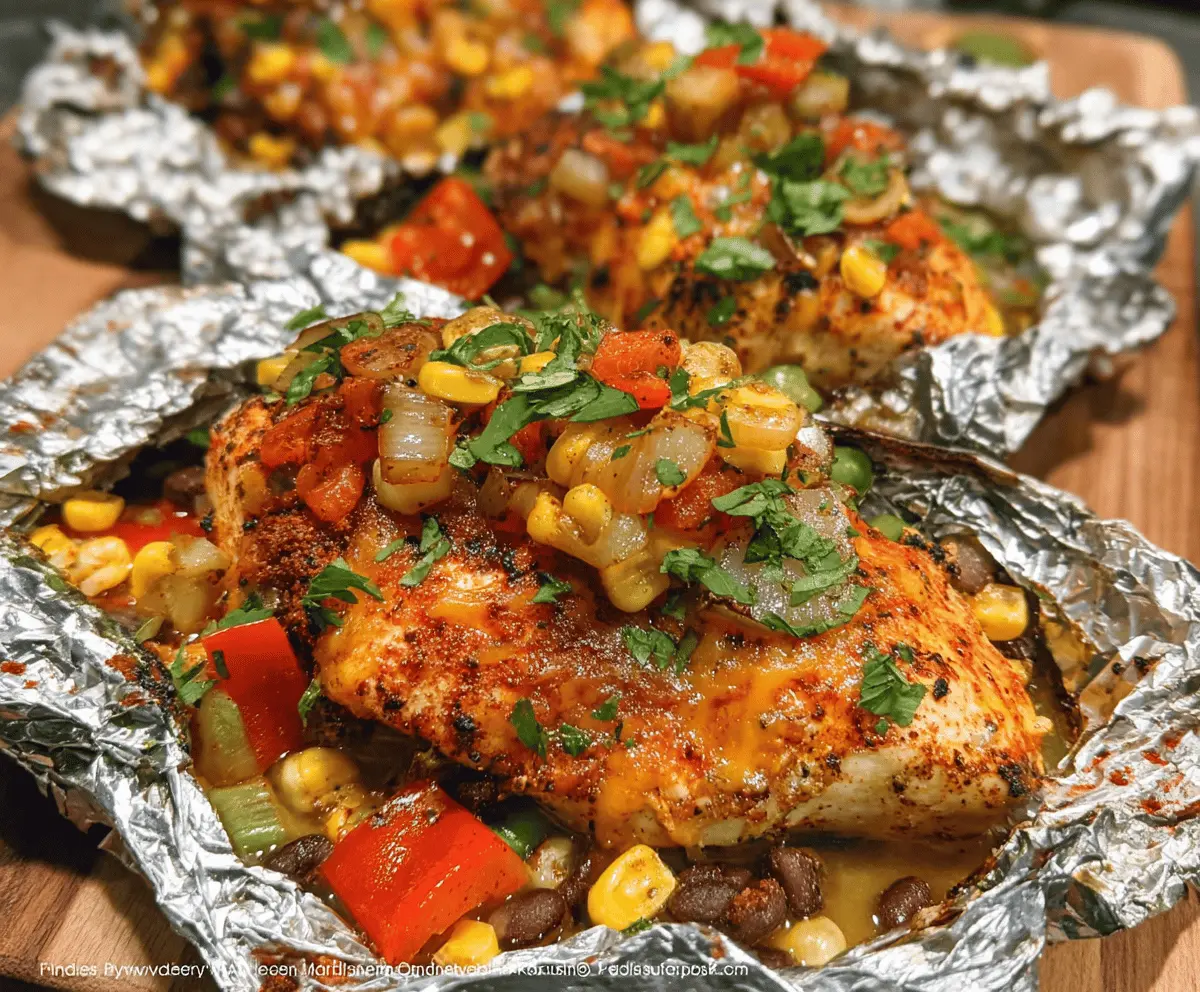 Easy Santa Fe Chicken Foil Packets Recipe