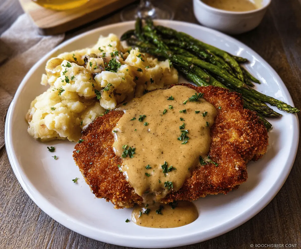 Easy Pork Schnitzel With Creamy Dijon Gravy
