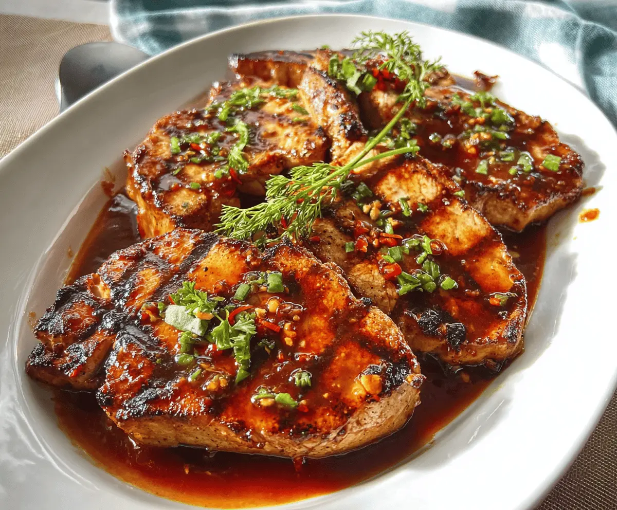 Easy Boneless Pork Chops with Honey Garlic Sauce