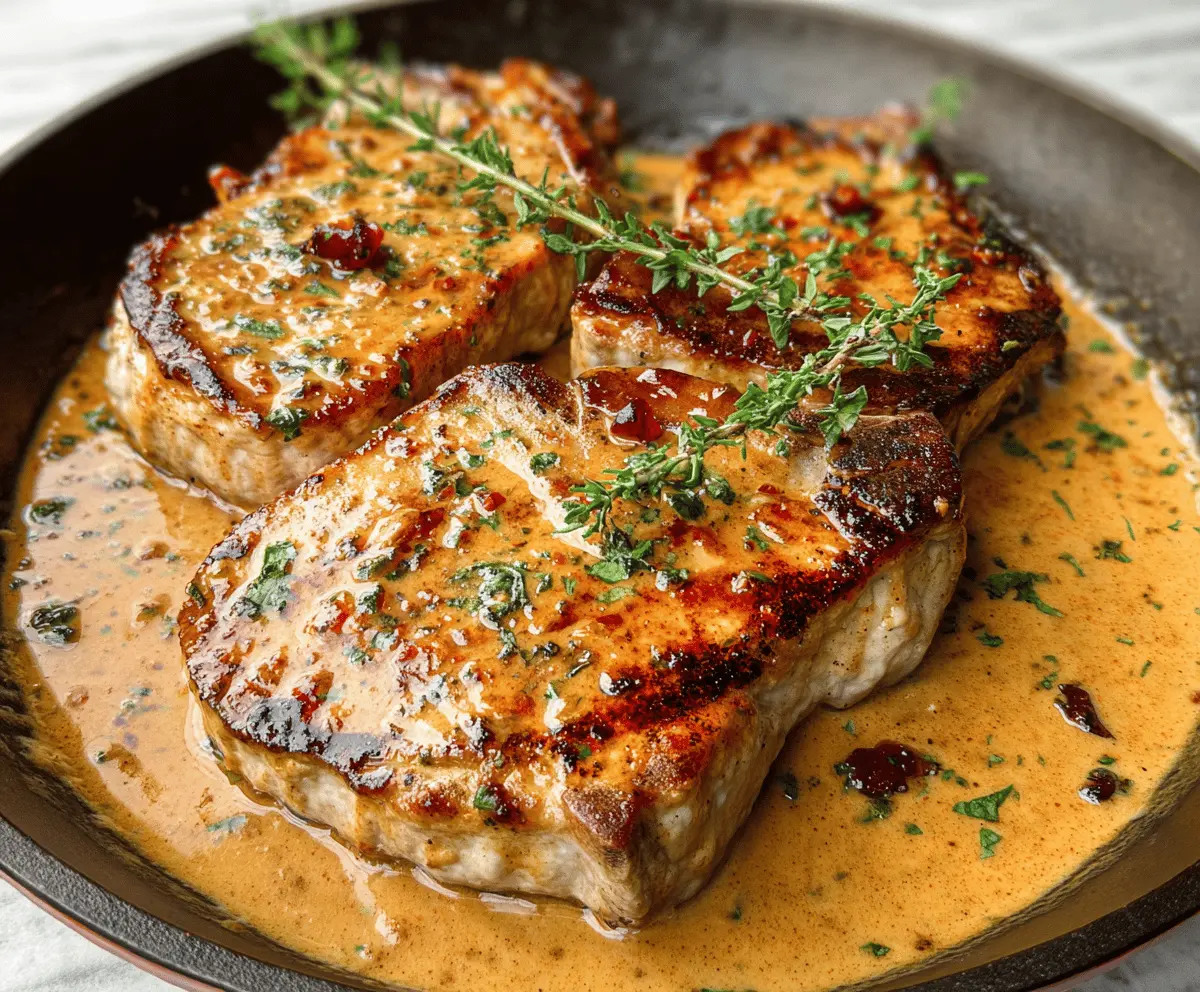 Cheesy Boursin Pork Chops Recipe