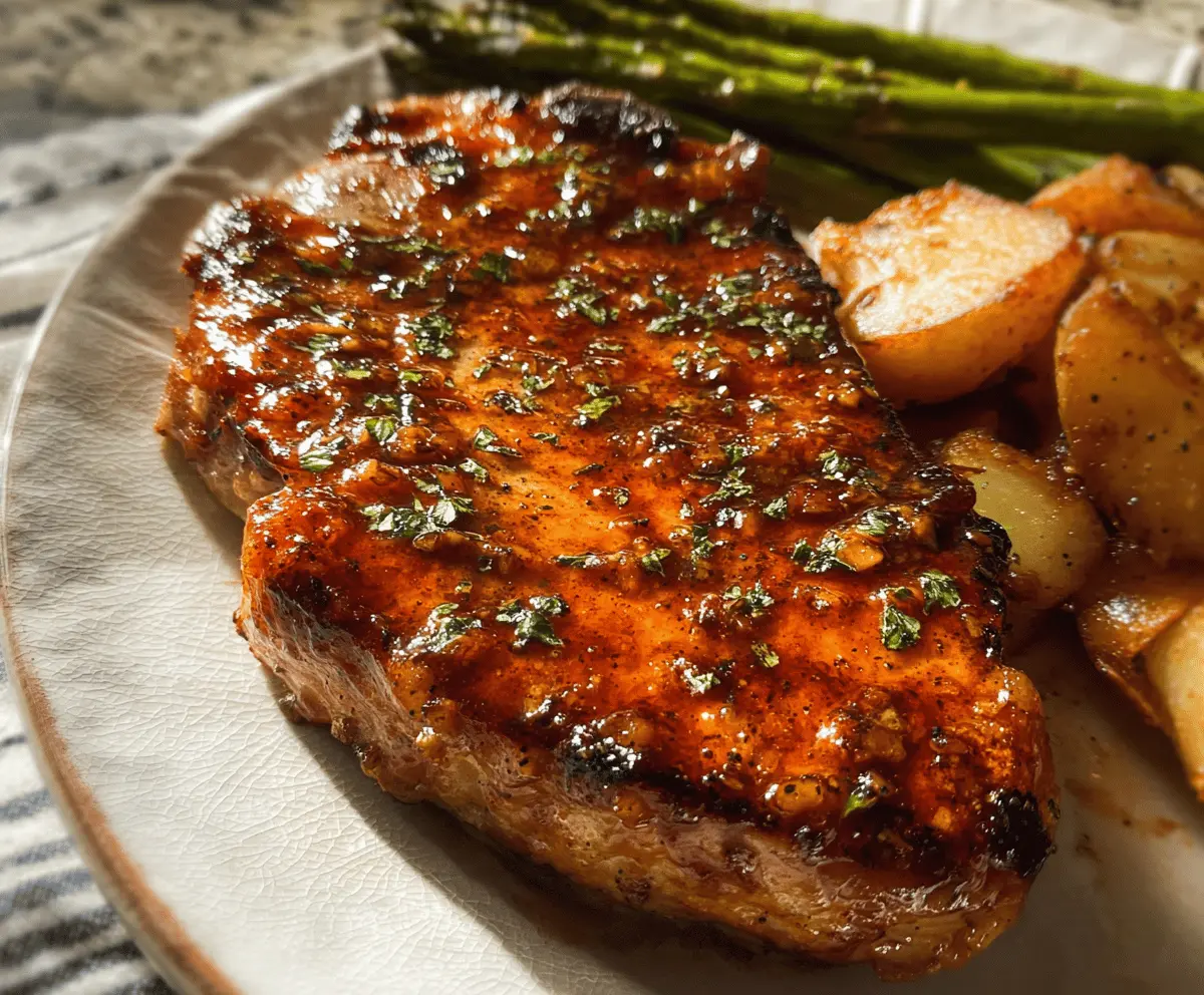 Easy Honey Garlic Baked Pork Chops Recipe