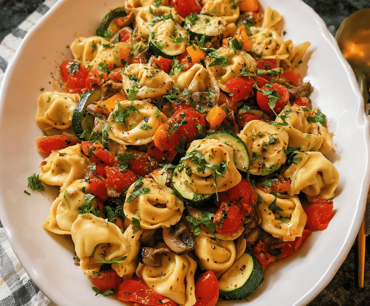 Easy Tortellini With Sautéed Vegetables Recipe