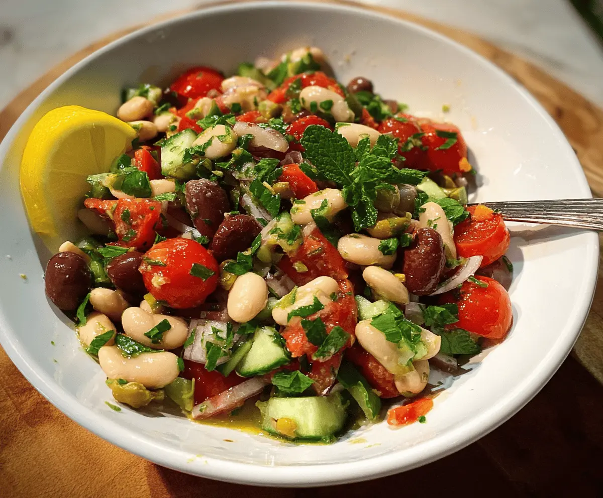 Easy Mediterranean Bean Salad Recipe for Healthy Meals