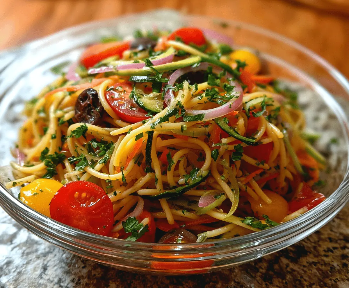 Easy Italian Spaghetti Salad Recipe for Summer