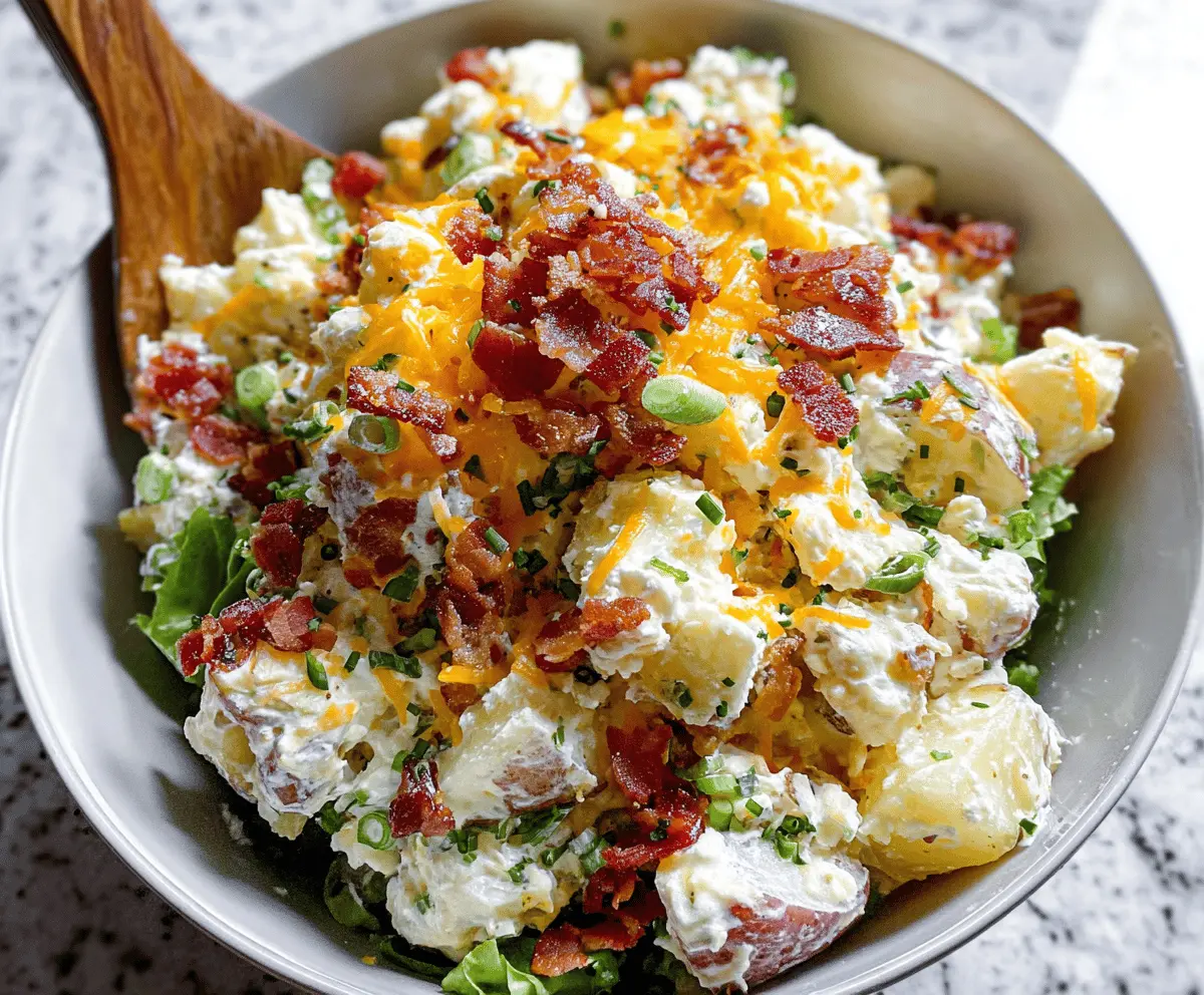 Easy Loaded Baked Potato Salad Recipe