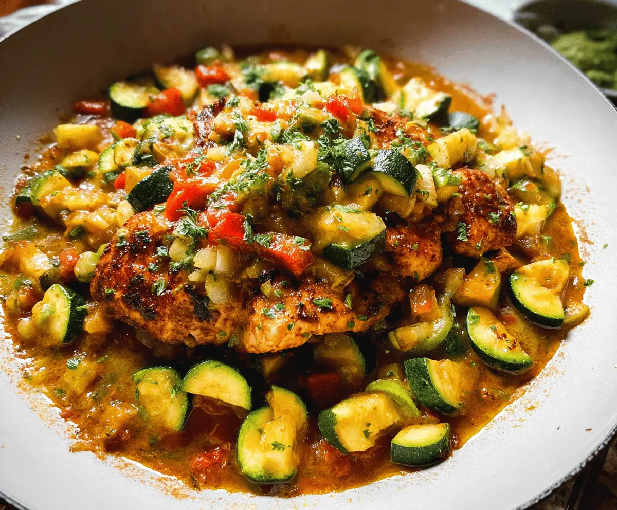 Easy Tex Mex Chicken and Zucchini Skillet