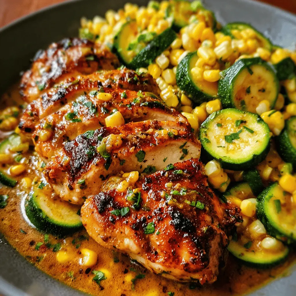 Garlic Butter Chicken with Zucchini and Corn