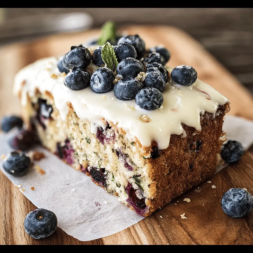 Moist Blueberry Zucchini Cake Recipe