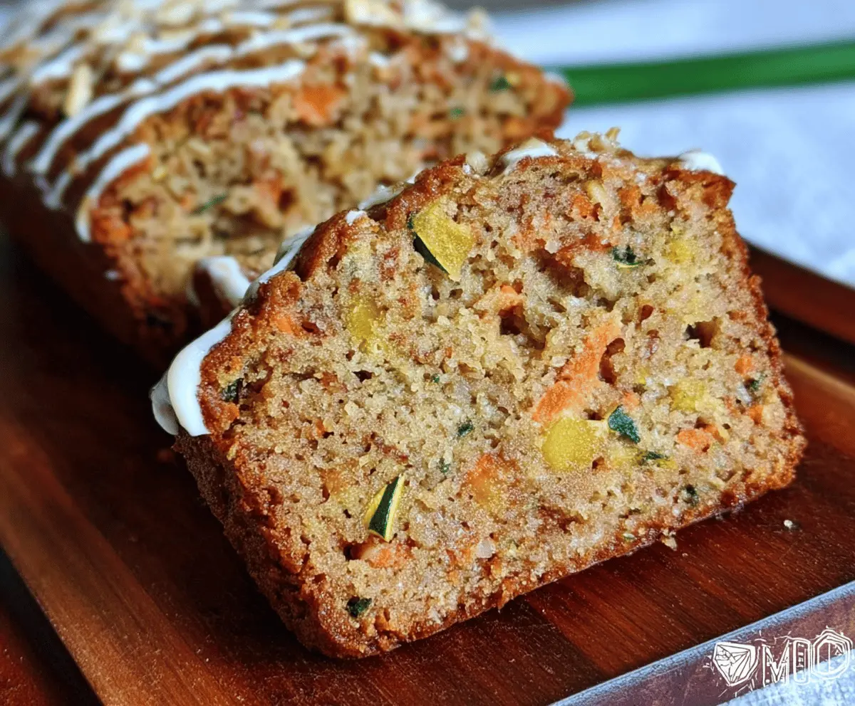 Healthy Carrot Apple Zucchini Bread Recipe