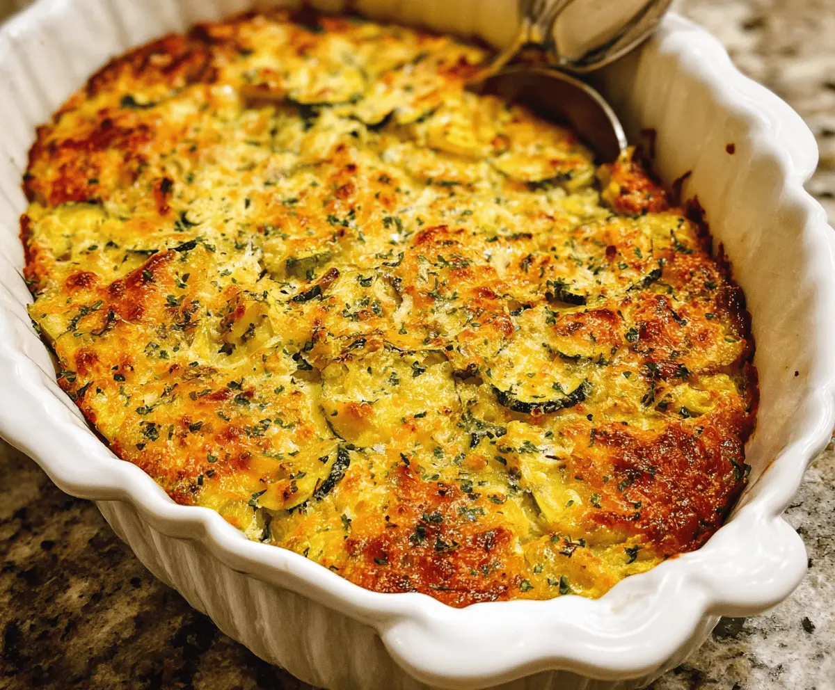 Cheesy Zucchini Squash Casserole Recipe
