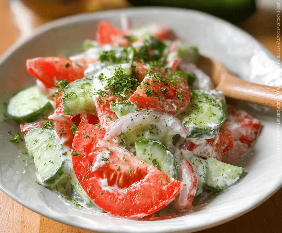 Creamy Cucumber Tomato Salad Recipe