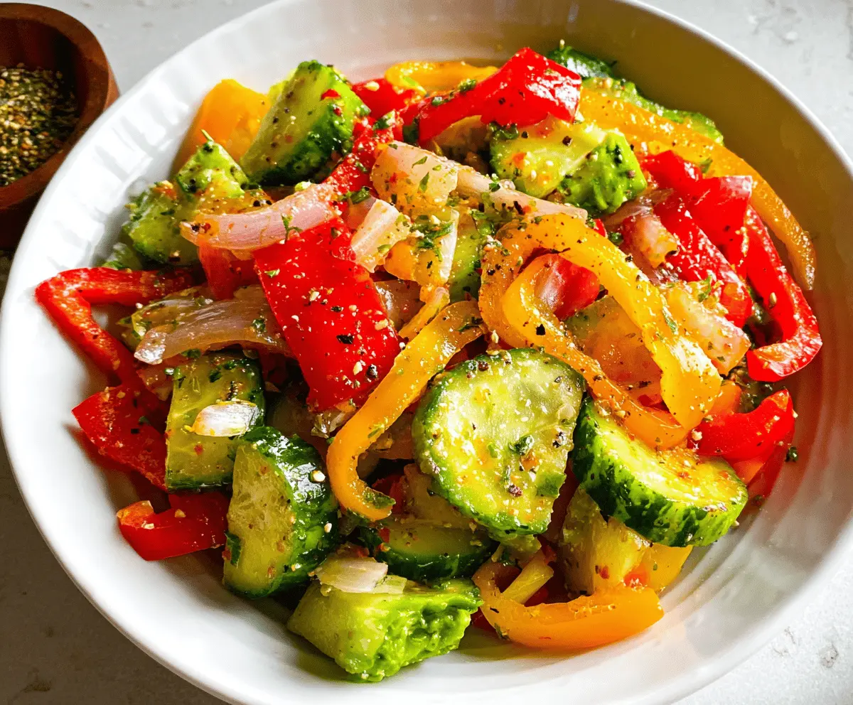 Refreshing Cucumber and Sweet Pepper Salad Recipe