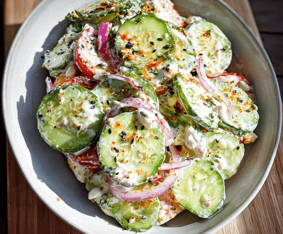 Fresh Everything Bagel Cucumber Salad Recipe