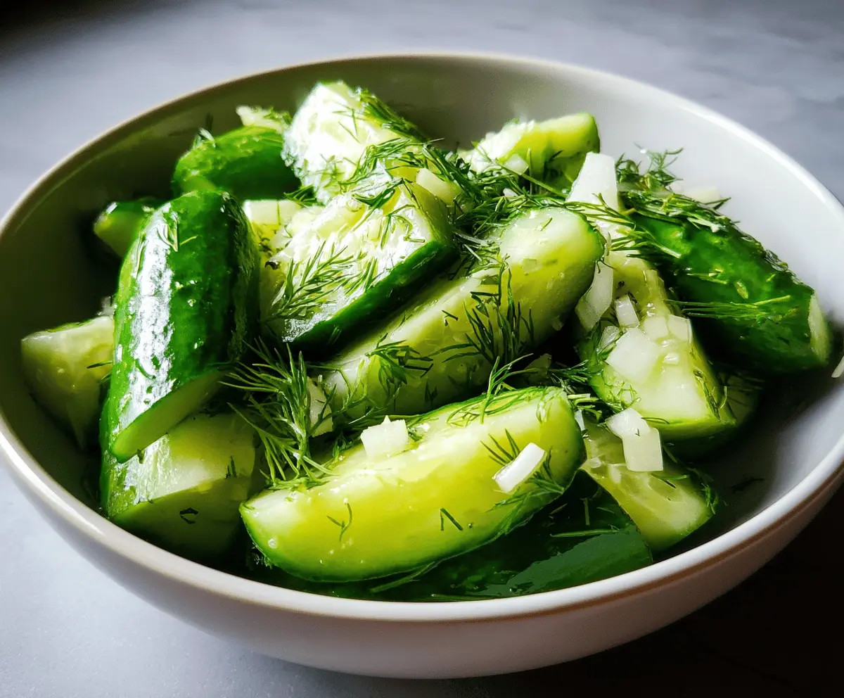 Easy Garlic Dill Cucumber Pickles Recipe