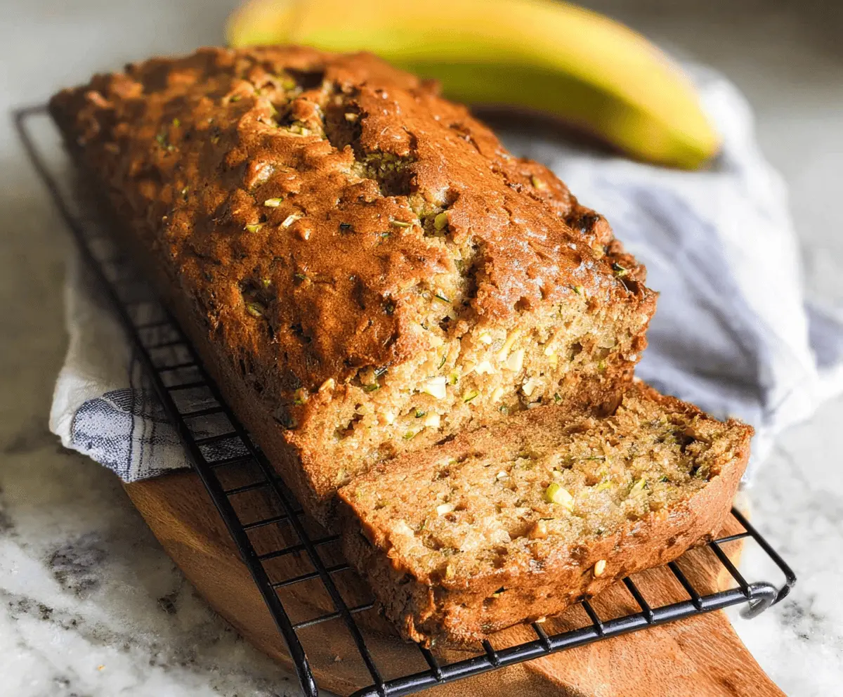Moist Zucchini Banana Bread Recipe