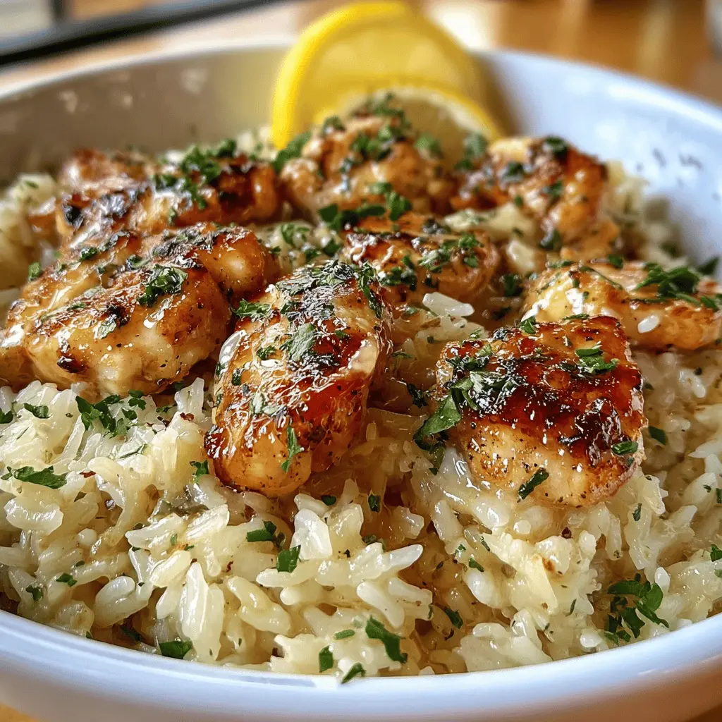 Easy Chicken Scampi With Creamy Garlic Parmesan Rice
