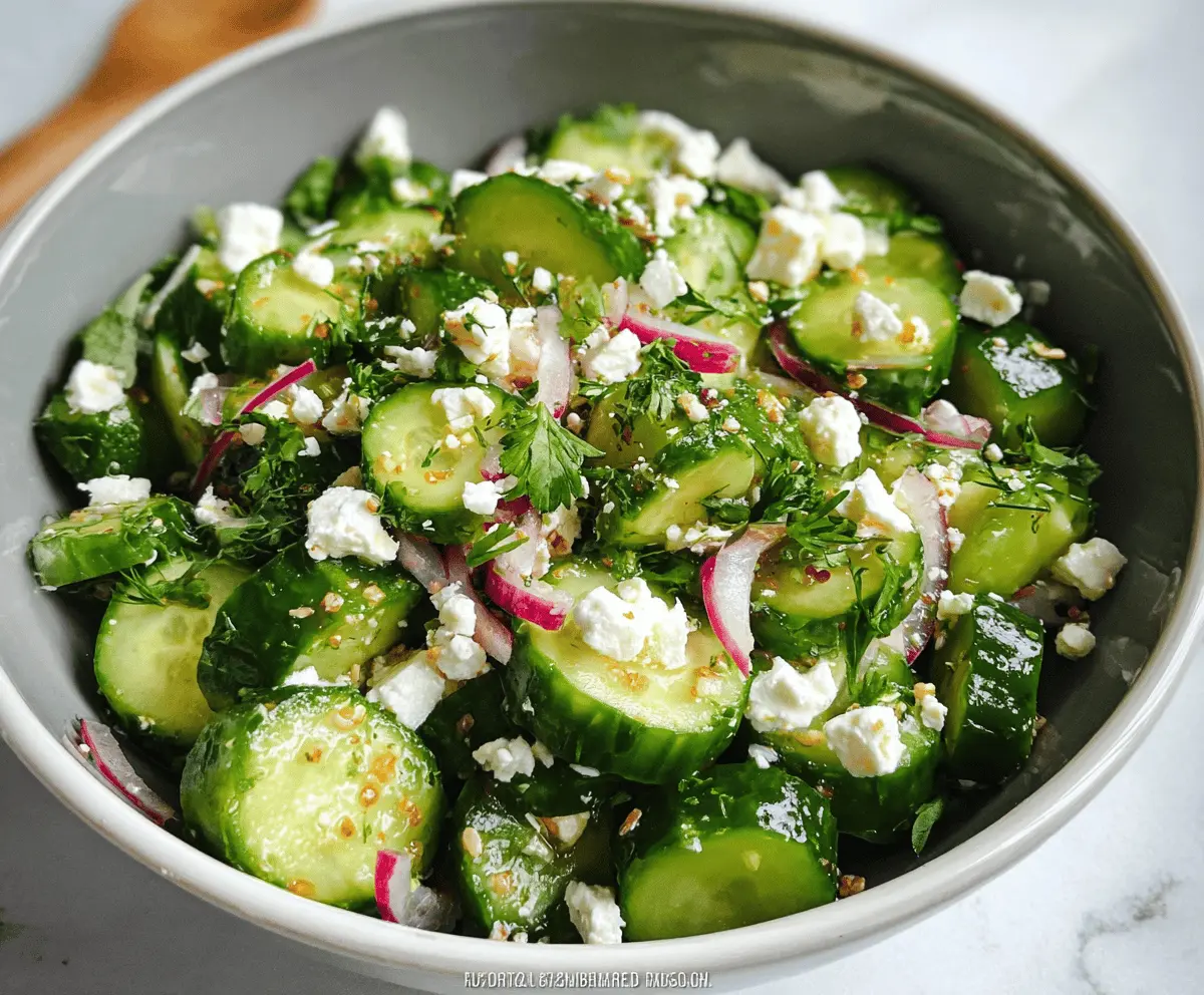 Refreshing Cucumber Feta Salad Recipe