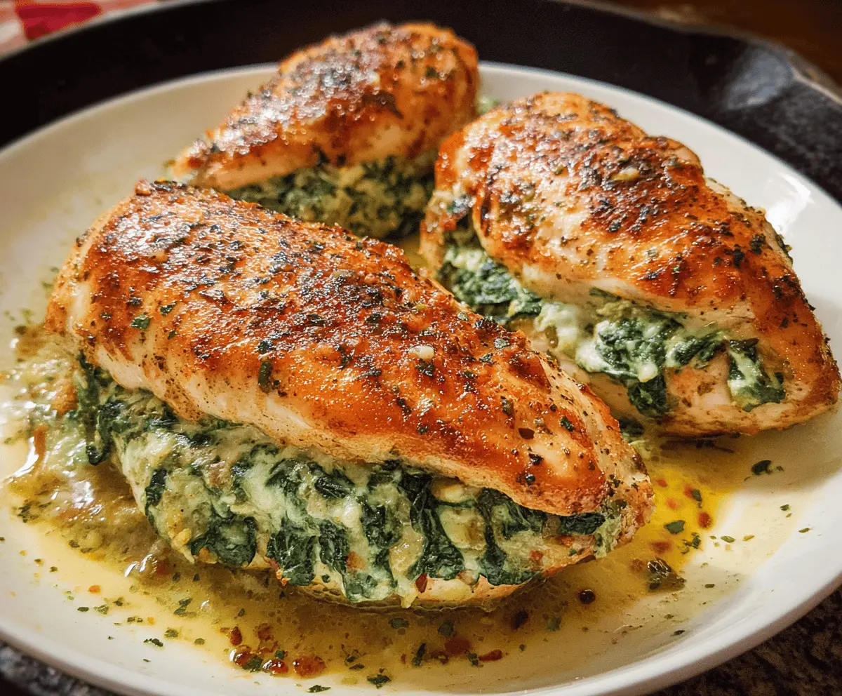 Easy Spinach Stuffed Chicken Breasts Recipe