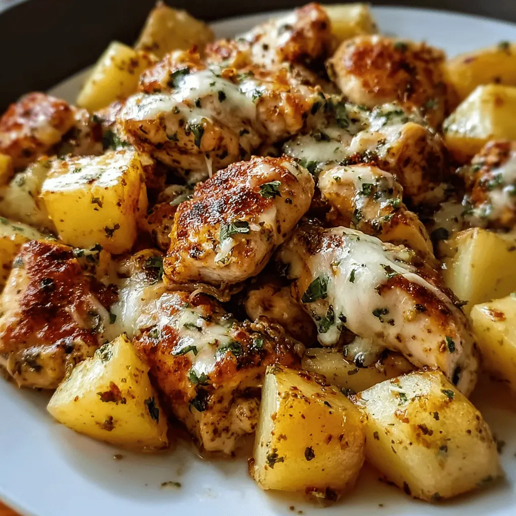 Easy Garlic Parmesan Chicken and Crispy Potatoes