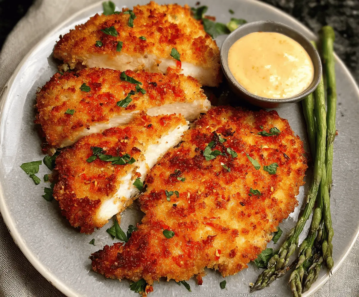 Crispy Air Fryer Parmesan Chicken With Mayo