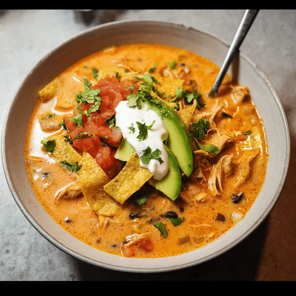 Creamy Chicken Tortilla Soup Recipe