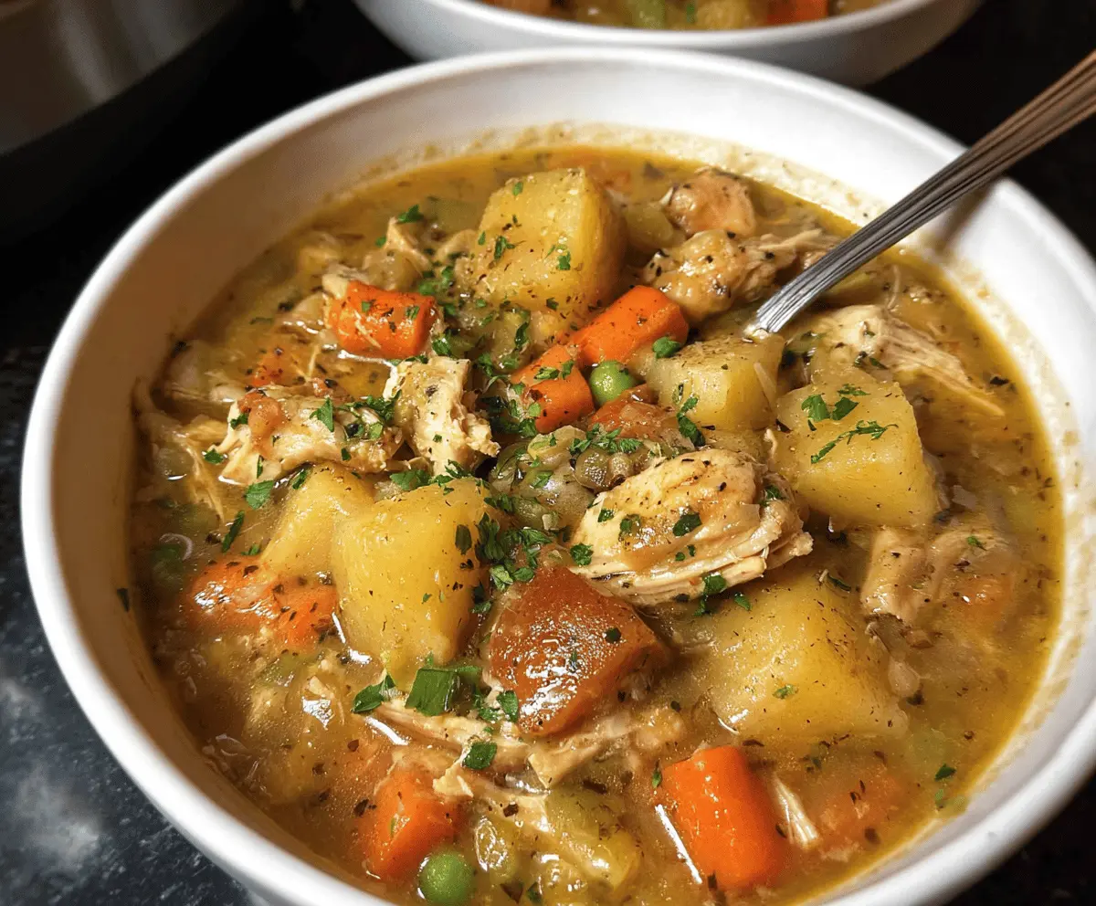 Easy Slow Cooker Chicken Stew Recipe