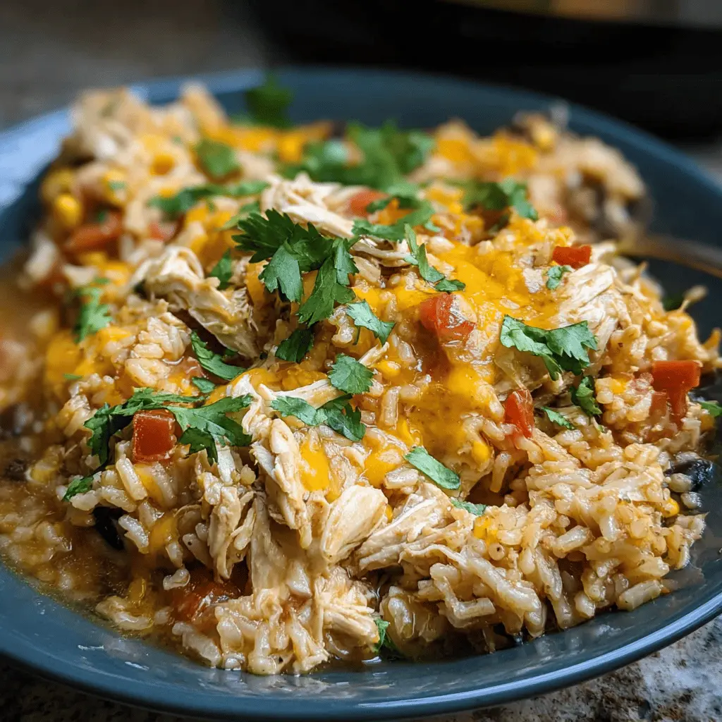 Easy Southwest Crock Pot Chicken and Rice Recipe