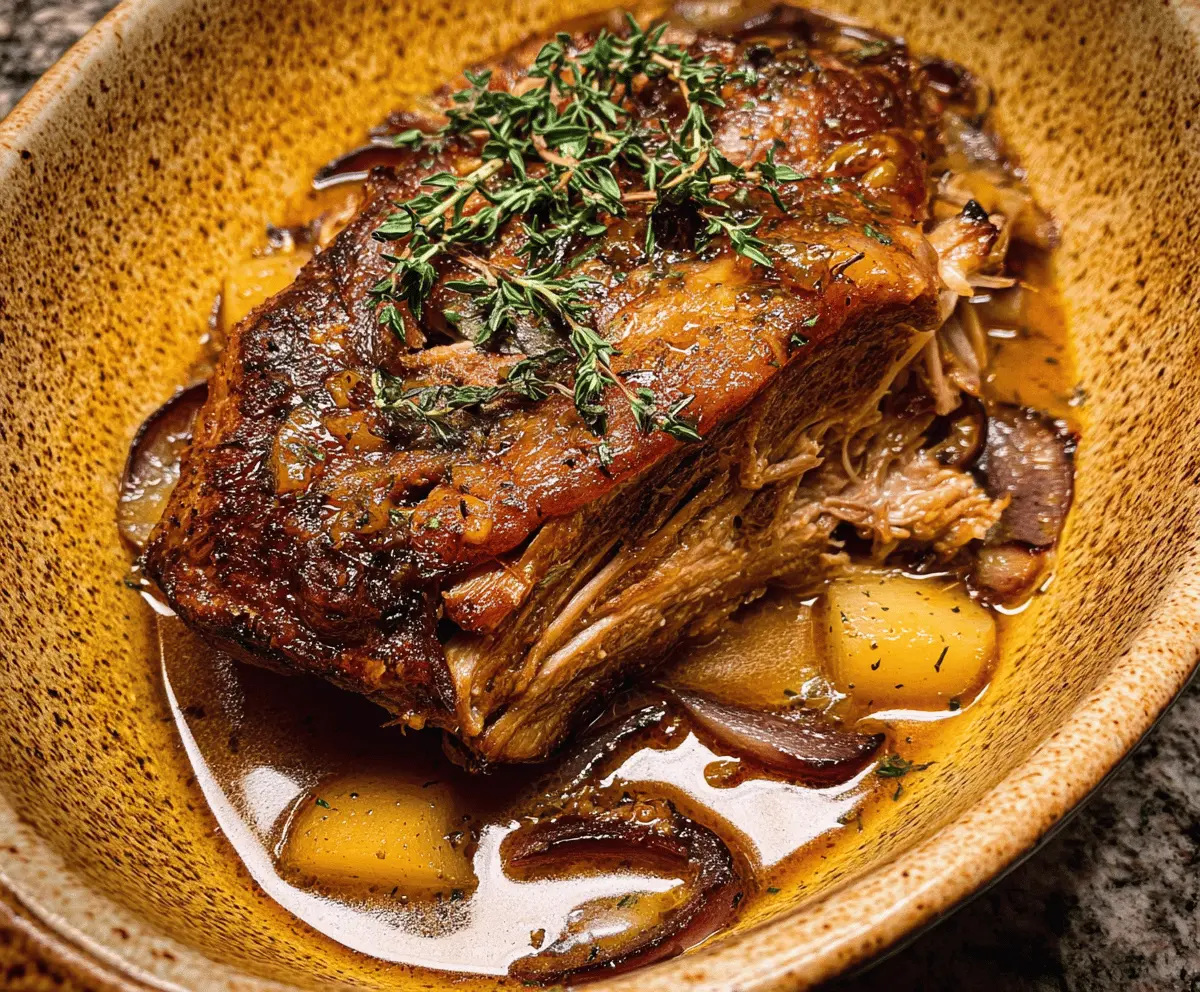 Tender Apple Cider Braised Pork Shoulder Recipe