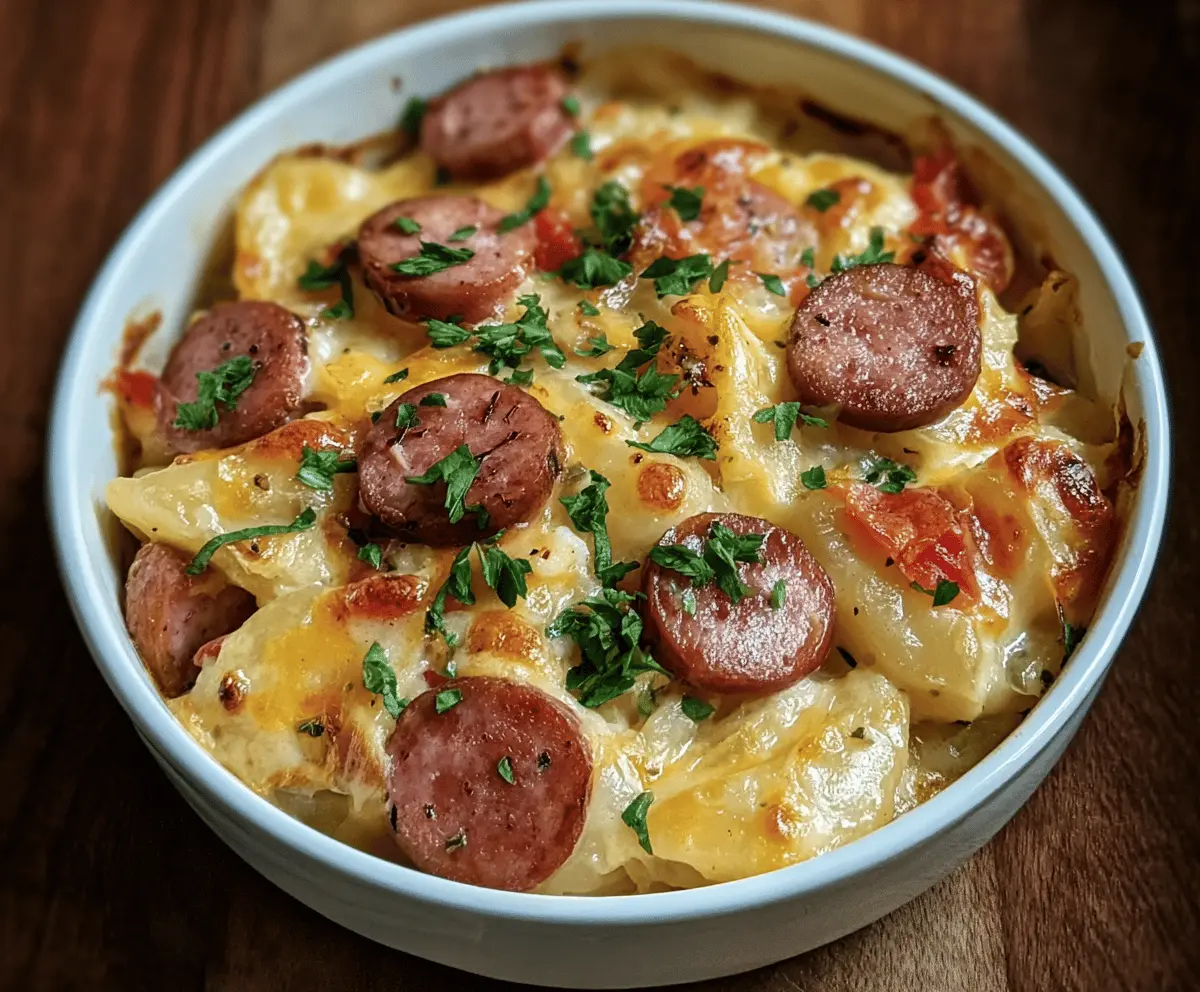 Easy Crockpot Pierogi Casserole With Kielbasa